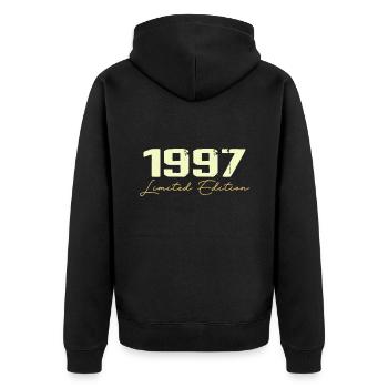1997 Édition Limitée - 1997 Cadeau D'anniversaire - Veste à capuche bio Premium Unisexe - noir - Dos - Nico (187cm)