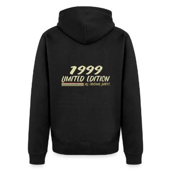 Cadeau D'anniversaire 1999 Idée Cadeau 1999 - Veste à capuche bio Premium Unisexe - noir - Dos - Nico (187cm)