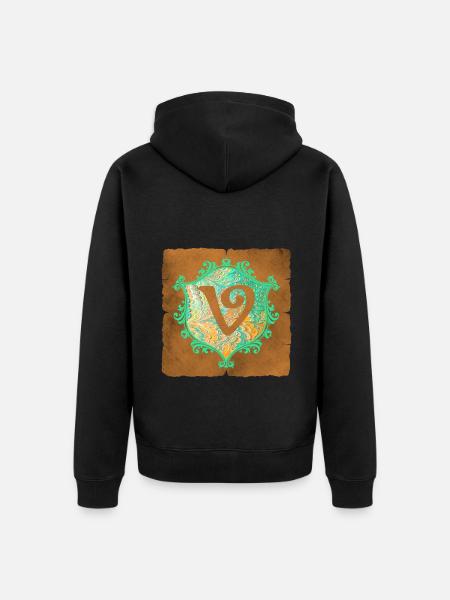 e 36 v - Unisex Premium Bio Zip Hoodie - Schwarz