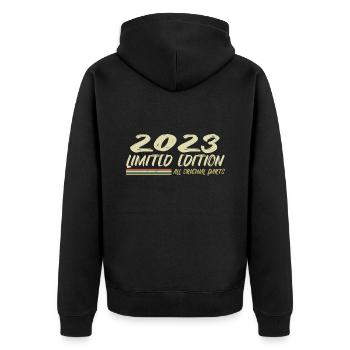 Cadeau D'anniversaire 2023 Idée Cadeau 2023 - Veste à capuche bio Premium Unisexe - noir - Dos - Nico (187cm)