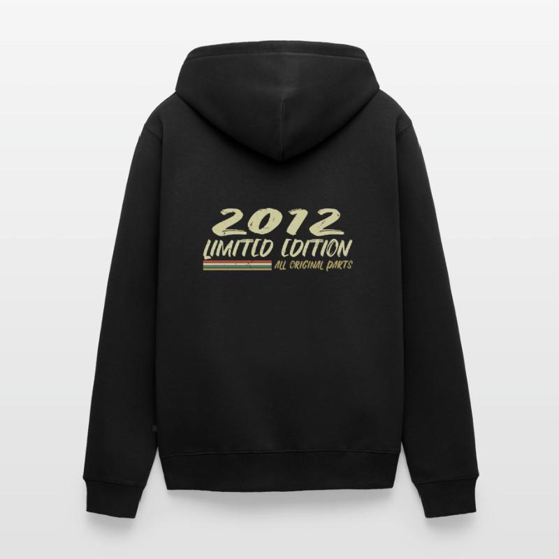Geburtstagsgeschenk 2012 Geschenkidee 2012 Unisex Premium Bio Zip Hoodie