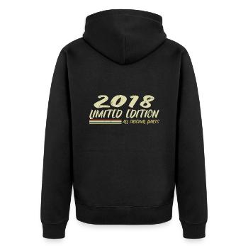 Cadeau D'anniversaire 2018 Idée Cadeau 2018 - Veste à capuche bio Premium Unisexe - noir - Dos - Nico (187cm)