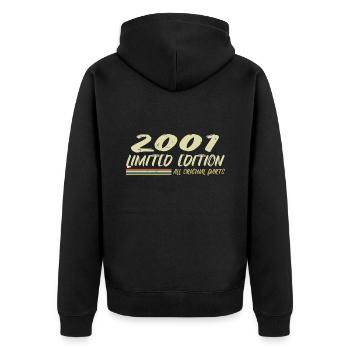 Cadeau D'anniversaire 2001 Idée Cadeau 2001 - Veste à capuche bio Premium Unisexe - noir - Dos - Nico (187cm)