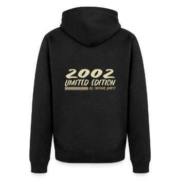Cadeau D'anniversaire 2002 Idée Cadeau 2002 - Veste à capuche bio Premium Unisexe - noir - Dos - Nico (187cm)