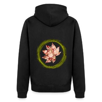 Feuille d’automne E 214 - Veste à capuche bio Premium Unisexe - noir - Dos - Nico (187cm)