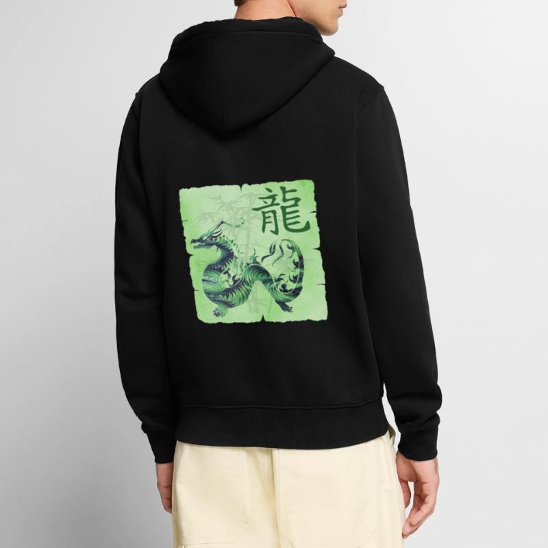 drachen e 108 Unisex Premium Bio Zip Hoodie
