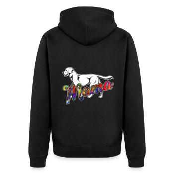 Labrador Retriever Labrador Retriever Mama - Unisex Premium Organic Zip Hoodie - black - Back - Nico (187cm)