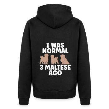 Cadeaux de propriétaire maltais - Veste à capuche bio Premium Unisexe - noir - Dos - Nico (187cm)