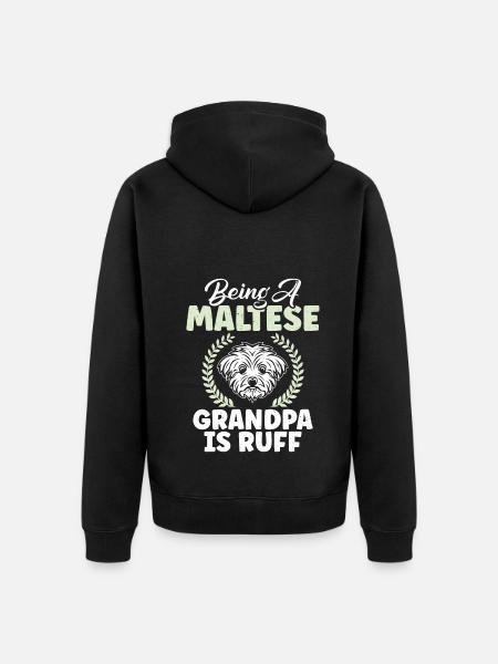Maltese Owner Gifts - Unisex Premium Organic Zip Hoodie - black