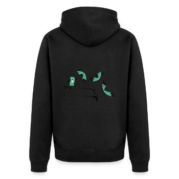 Inflation comique - Veste à capuche bio Premium Unisexe - noir - Dos - Nico (187cm)