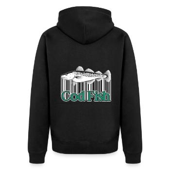 Cod Fish Cod Fish Vintage - Unisex Premium Organic Zip Hoodie - black - Back - Nico (187cm)