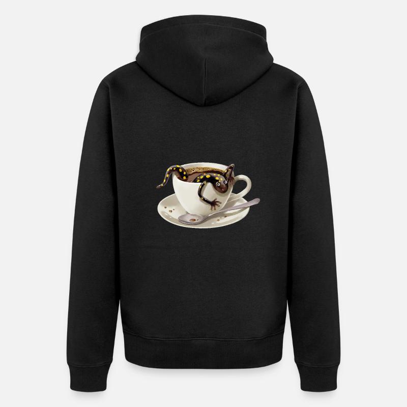 Salamandre du café 3 - Veste à capuche bio Premium Unisexe - noir