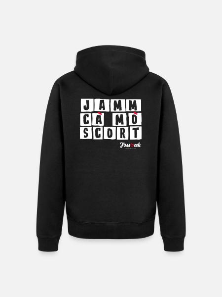 Jamm cà mò scort - Bianco - Felpa con cappuccio ecologica premium unisex - nero