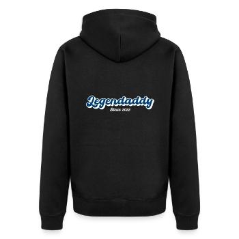 Dad funny saying - Unisex Premium Organic Zip Hoodie - black - Back - Nico (187cm)
