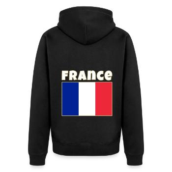 France - Veste à capuche bio Premium Unisexe - noir - Dos - Nico (187cm)