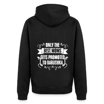 Seules les meilleures mamans sont promues à Awesome Russian - Veste à capuche bio Premium Unisexe - noir - Dos - Nico (187cm)