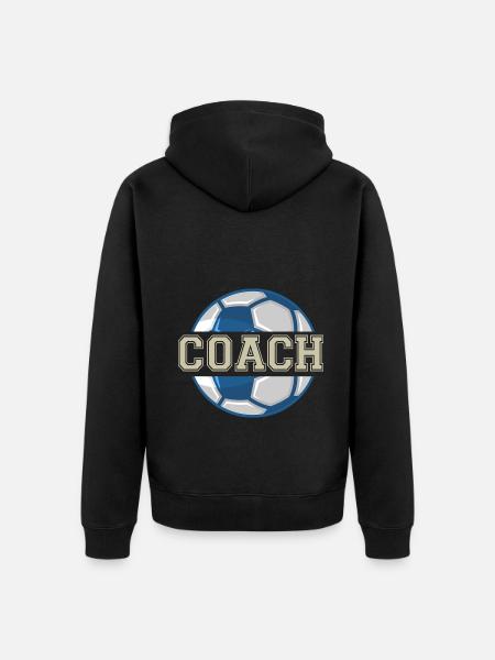 coach trainer entraineur football sport - Veste à capuche bio Premium Unisexe - noir