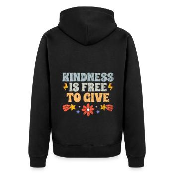Vintage Kindness est libre de donner Anti-Bullying pour - Veste à capuche bio Premium Unisexe - noir - Dos - Nico (187cm)