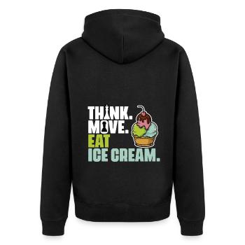 Fun board game enthusiast for - Unisex Premium Organic Zip Hoodie - black - Back - Nico (187cm)