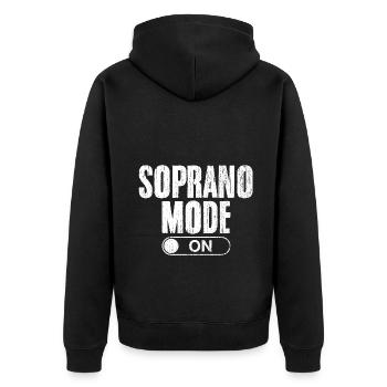 Soprano Mode On Singing Funny Choir Singing For - Unisex Premium Organic Zip Hoodie - black - Back - Nico (187cm)