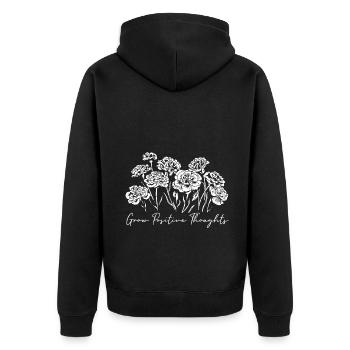 Awesome Grow Positive Thoughts Plant Lover - Veste à capuche bio Premium Unisexe - noir - Dos - Nico (187cm)
