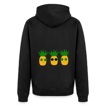 Festival d’été de l’ananas - Veste à capuche bio Premium Unisexe - noir - Dos - Nico (187cm)