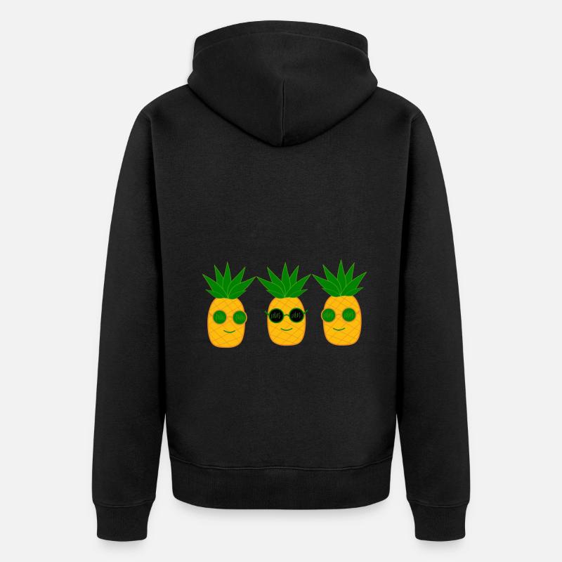 Festival d’été de l’ananas - Veste à capuche bio Premium Unisexe - noir