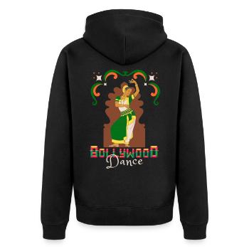 Musique Bollywood, danse Bollywood, danse - Veste à capuche bio Premium Unisexe - noir - Dos - Nico (187cm)