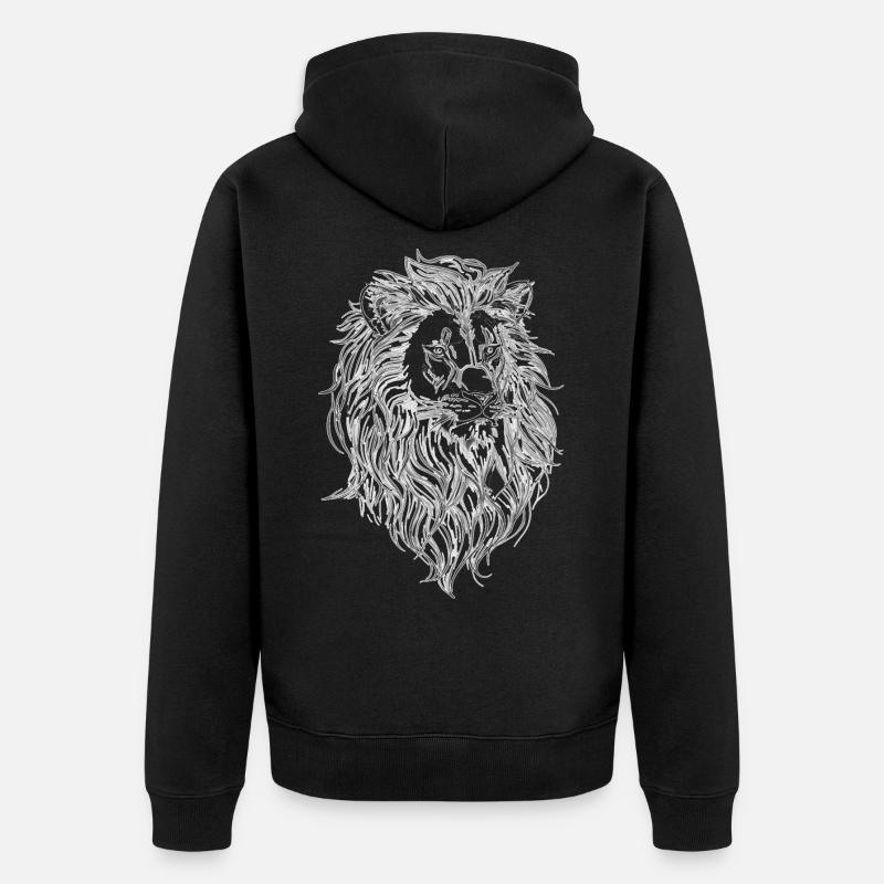 Tête de lion - Veste à capuche bio Premium Unisexe - undefined