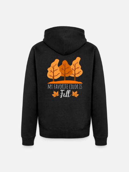 Autumn leaves - autumn mood - Unisex Premium Organic Zip Hoodie - black