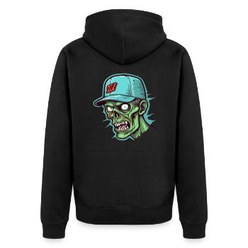 Monster Monster Demon Devil Vampire Guhl Zombie - Unisex Premium Organic Zip Hoodie - black - Back - Nico (187cm)