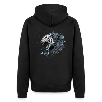 Mecha Animal : tigre, loup, renard, dinosaure, - Veste à capuche bio Premium Unisexe - noir - Dos - Nico (187cm)