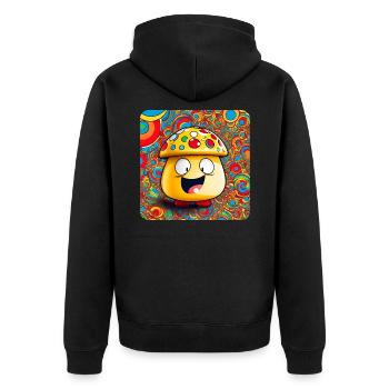 Drôle de champignon psychédélique - Veste à capuche bio Premium Unisexe - noir - Dos - Nico (187cm)
