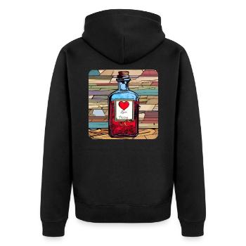 Élixir d’amour - Veste à capuche bio Premium Unisexe - noir - Dos - Nico (187cm)