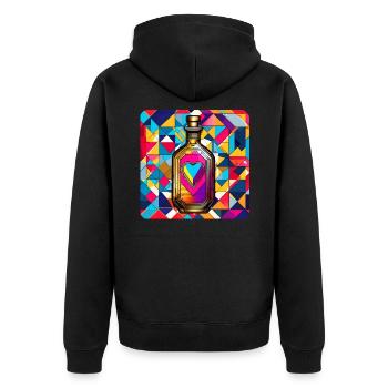 Élixir d’amour - Veste à capuche bio Premium Unisexe - noir - Dos - Nico (187cm)