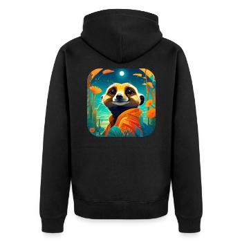Suricate mignon - Veste à capuche bio Premium Unisexe - noir - Dos - Nico (187cm)