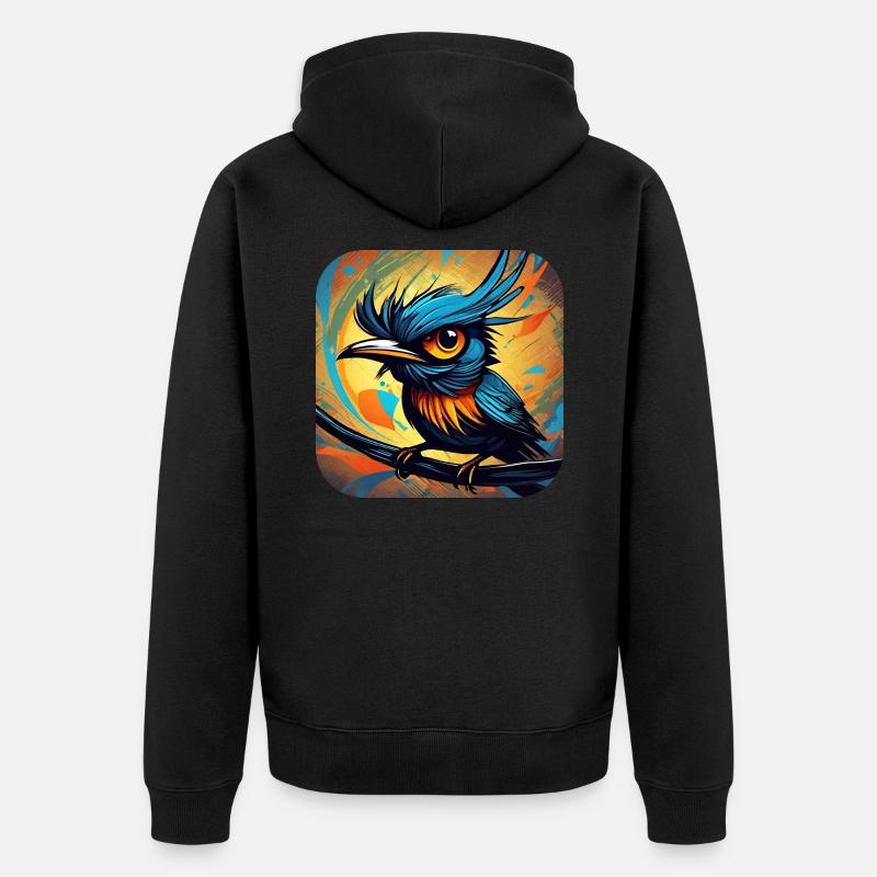 Drôle de petit oiseau - Veste à capuche bio Premium Unisexe - noir
