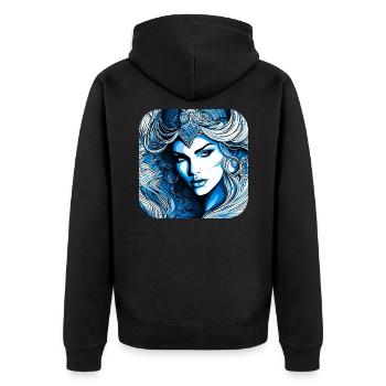 Mystic Fantasy Femme - Veste à capuche bio Premium Unisexe - noir - Dos - Nico (187cm)