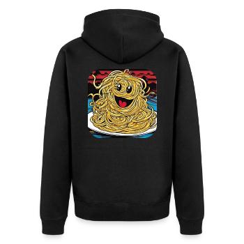 Monstre spaghetti drôle pour Pastafaris - Veste à capuche bio Premium Unisexe - noir - Dos - Nico (187cm)