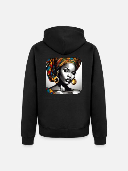 Graceful beauty - Unisex Premium Organic Zip Hoodie - black
