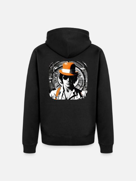 Cool Steampunk Design - Unisex Premium Organic Zip Hoodie - black