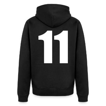 11 - Veste à capuche bio Premium Unisexe - noir - Dos - Nico (187cm)