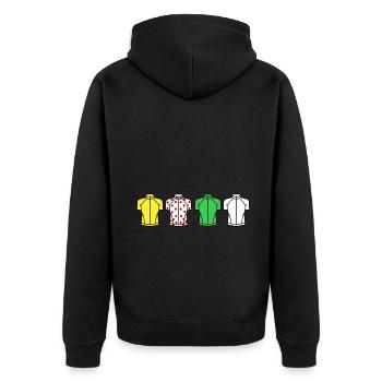 jersey leaders champion cycling bike - Unisex Premium Organic Zip Hoodie - black - Back - Nico (187cm)