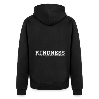 Cool Empathy Kindness Is A Gift Everyone Can - Unisex Premium Organic Zip Hoodie - black - Back - Nico (187cm)