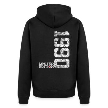 36TH BIRTHDAY 36 YEARS LIMITED EDITION 1990 - Unisex Premium Organic Zip Hoodie - black - Back - Nico (187cm)