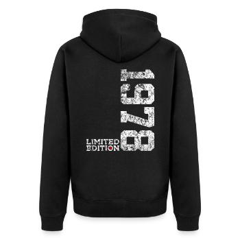 48TH BIRTHDAY 48 YEARS LIMITED EDITION 1978 - Unisex Premium Organic Zip Hoodie - black - Back - Nico (187cm)