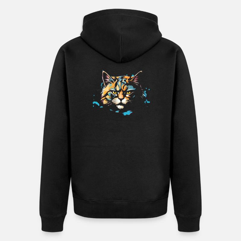 Chats - Veste à capuche bio Premium Unisexe - noir