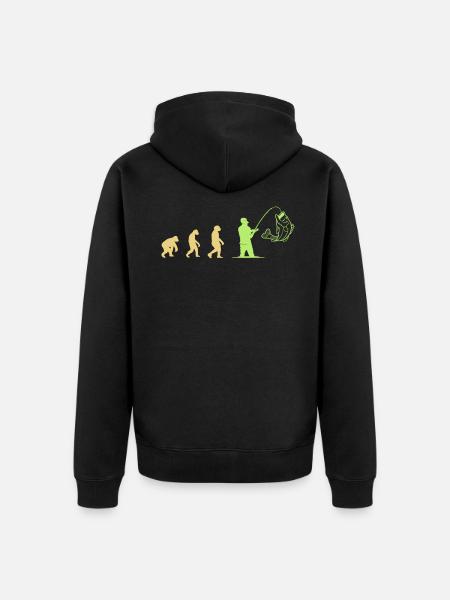 Evolution Pêche - Veste à capuche bio Premium Unisexe - noir