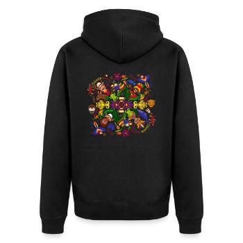 La Colombie, charmante terre pleine de gens joyeux - Veste à capuche bio Premium Unisexe - noir - Dos - Nico (187cm)