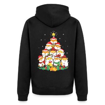 Cadeaux de Noël Noël - Veste à capuche bio Premium Unisexe - noir - Dos - Nico (187cm)